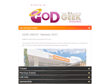 Tablet Screenshot of events.godisageek.com